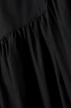 Weekday TIERED MAXI POPLIN SKIRT black Fashion