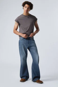 Weekday TIME LOOSE BOOTCUT LEG JEANS mine blue medium blue Flash Sale