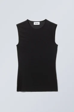 Weekday TRANSPARENT TANK TOP black Best