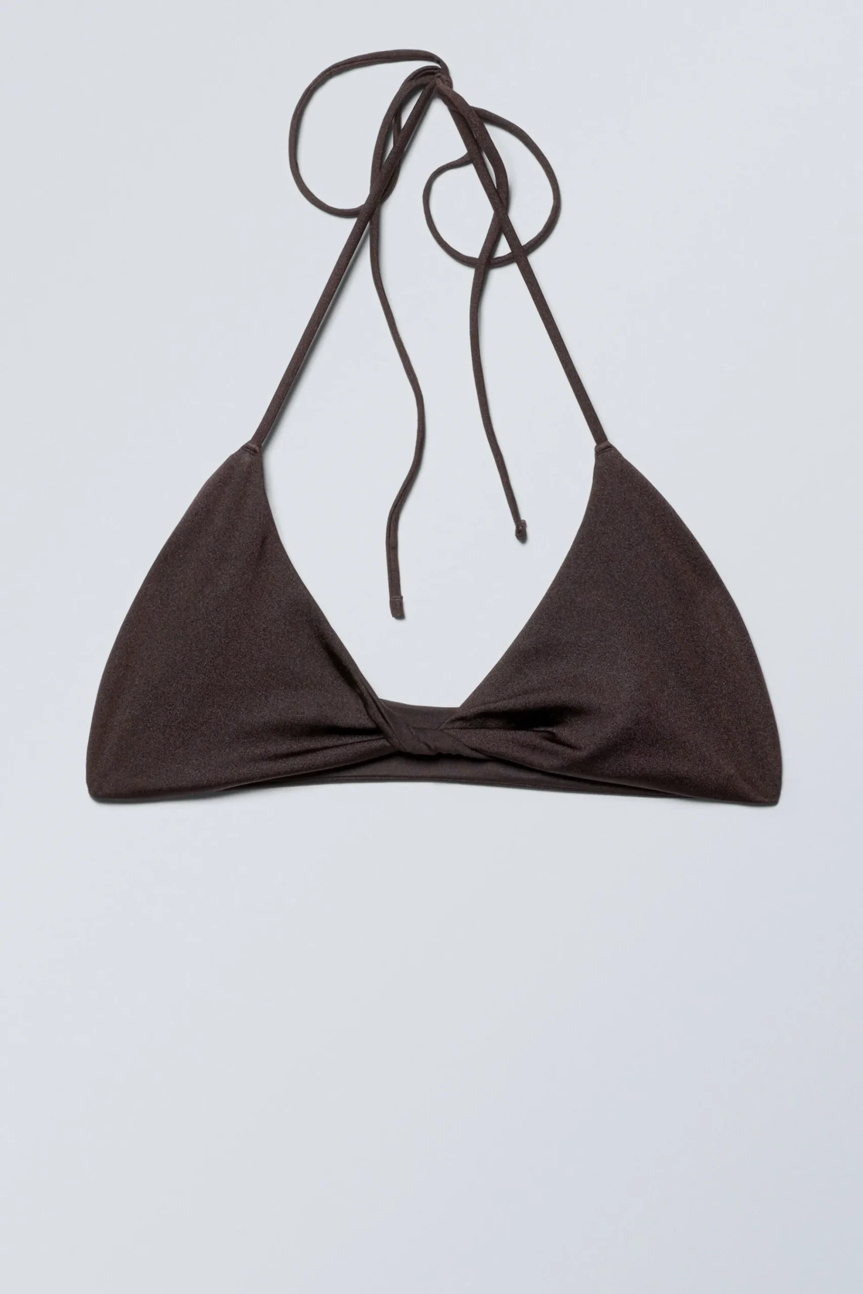 Weekday TURN HALTER BIKINI TOP dark brown Best