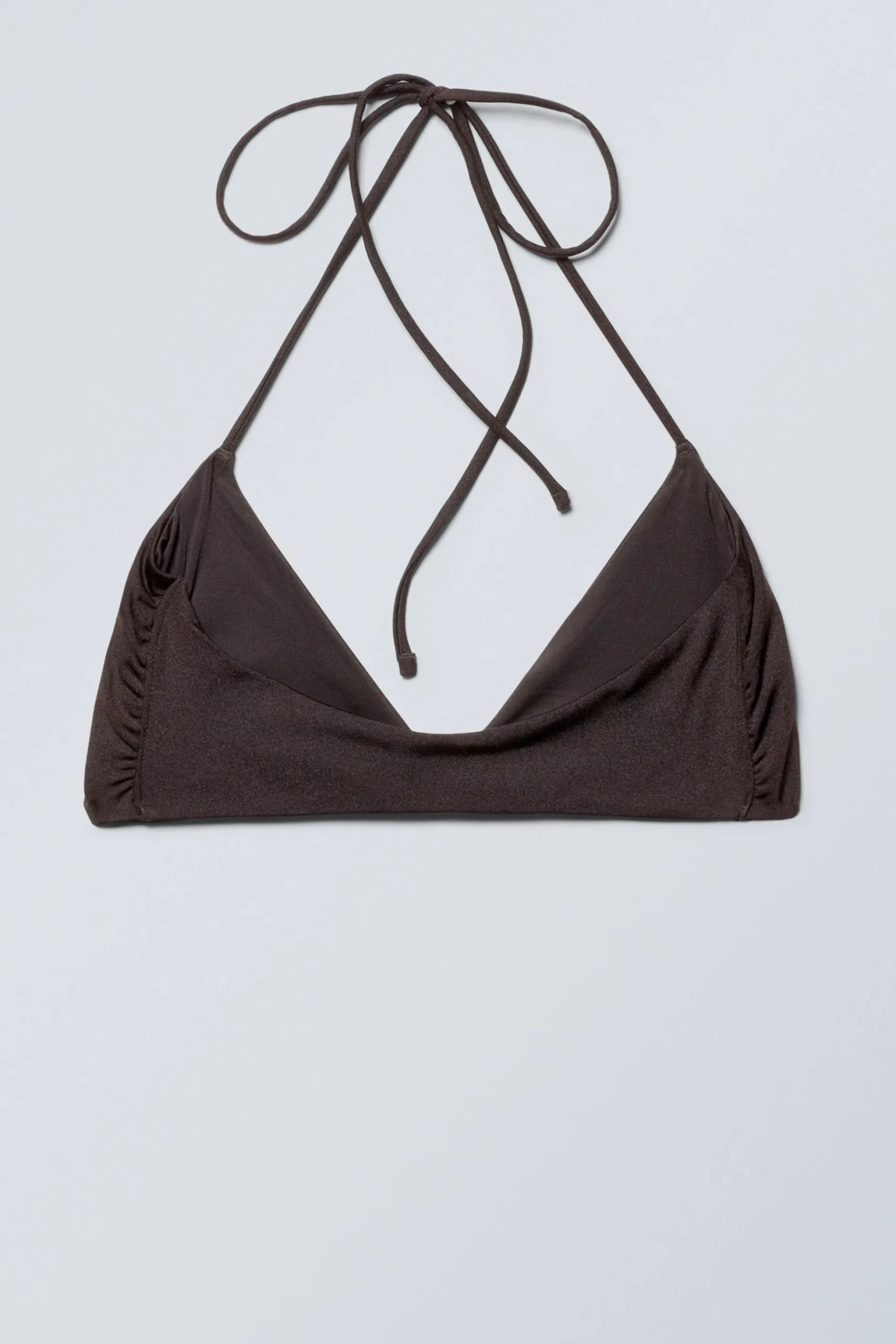 Weekday TURN HALTER BIKINI TOP dark brown Best