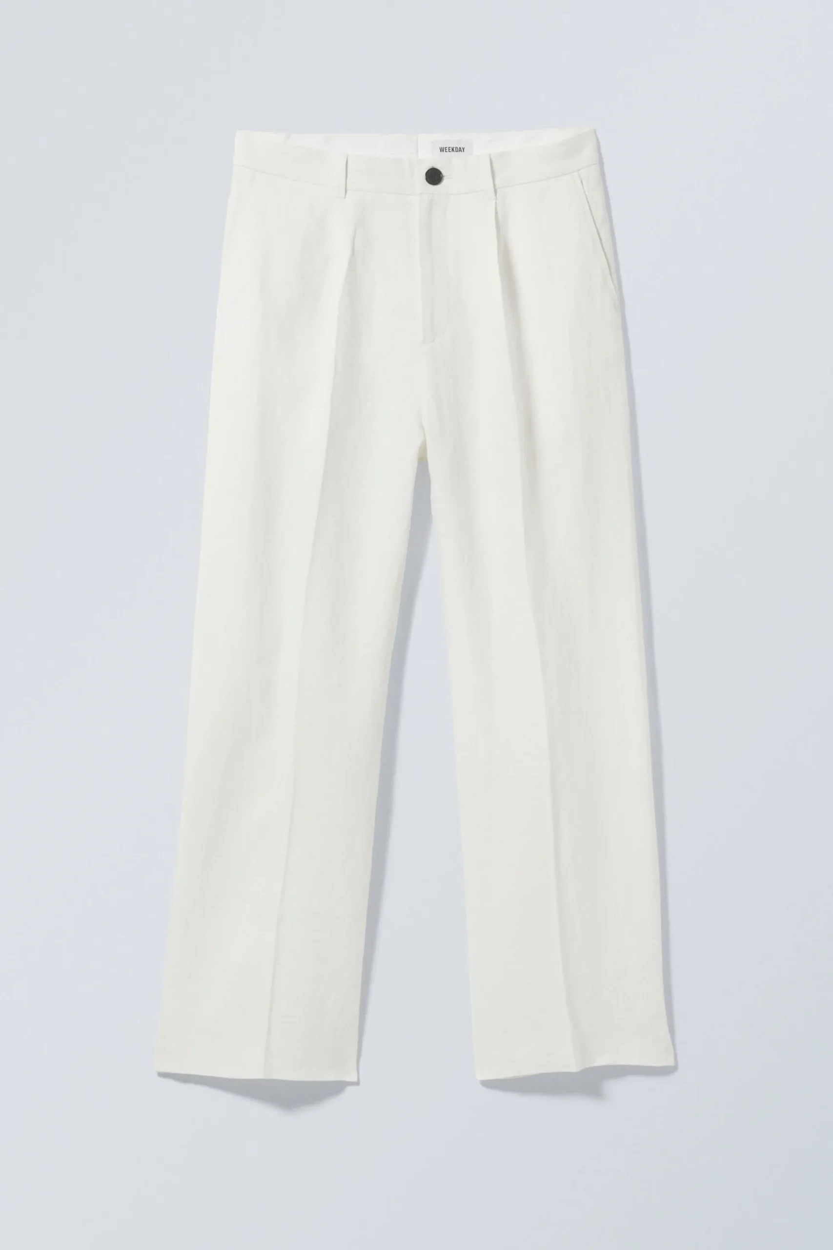 Weekday UNO LOOSE LINEN SUIT TROUSER white Flash Sale