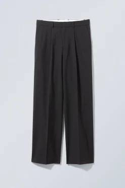 Weekday UNO LOOSE SUIT TROUSERS black Store