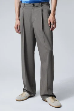 Weekday UNO LOOSE SUIT TROUSERS dark grey Cheap