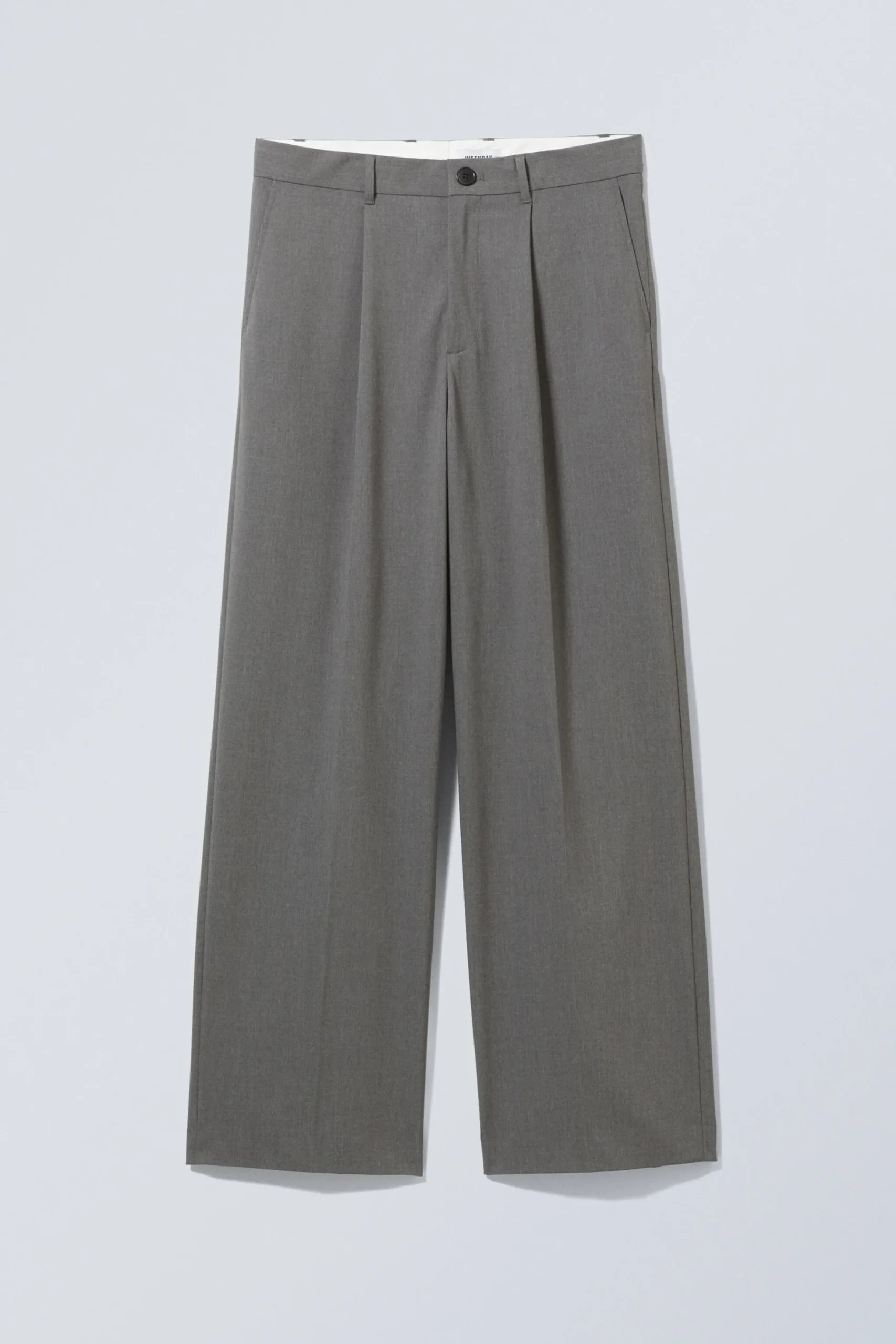 Weekday UNO LOOSE SUIT TROUSERS dark grey Cheap