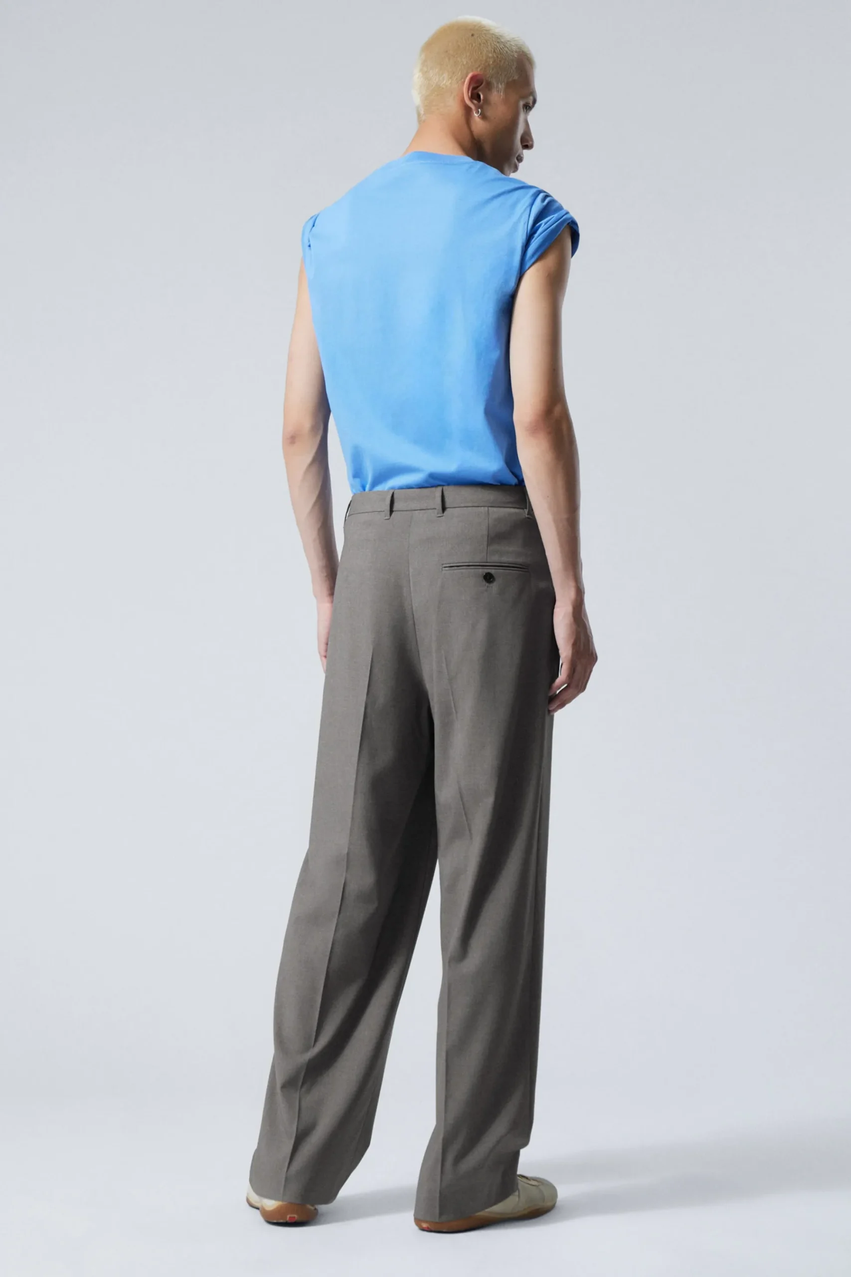 Weekday UNO LOOSE SUIT TROUSERS dark grey Cheap
