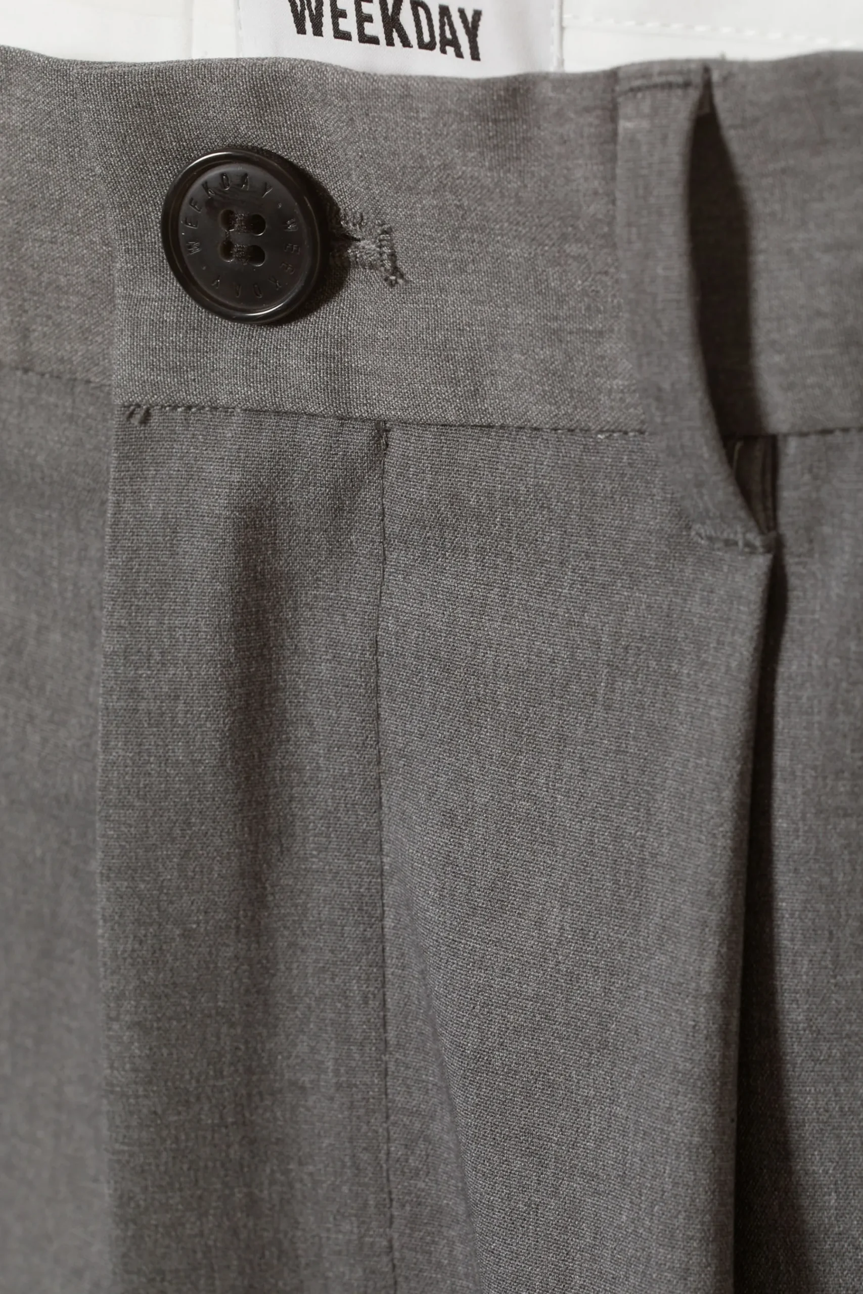 Weekday UNO LOOSE SUIT TROUSERS dark grey Cheap