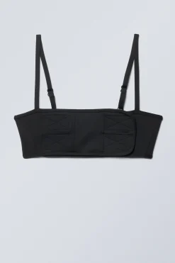 Weekday VELCRO BIKINI TOP black Shop