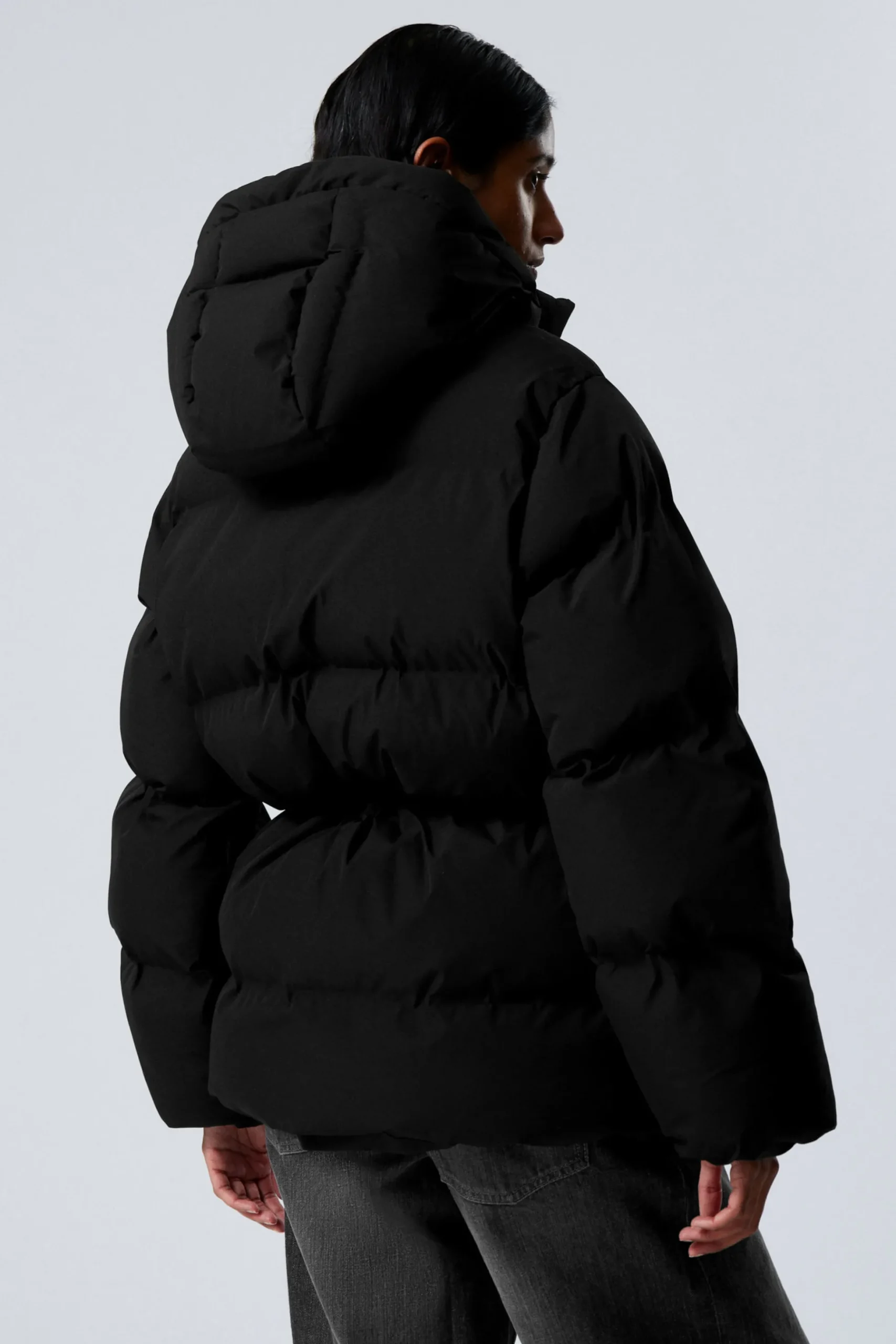 Weekday WAISTED PUFFER JACKET black Flash Sale