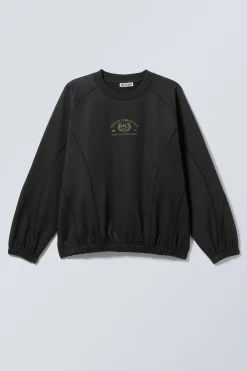Weekday WARM UP LOOSE FIT SWEATSHIRT black Discount