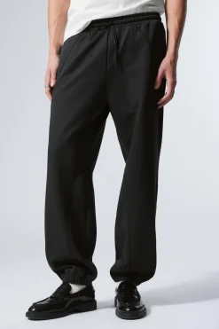 Weekday WARM UP STRAIGHT FIT SWEATPANTS black New