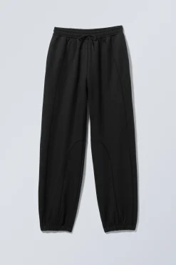 Weekday WARM UP STRAIGHT FIT SWEATPANTS black New