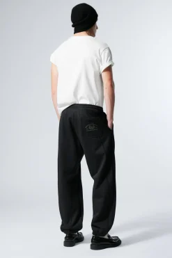 Weekday WARM UP STRAIGHT FIT SWEATPANTS black New