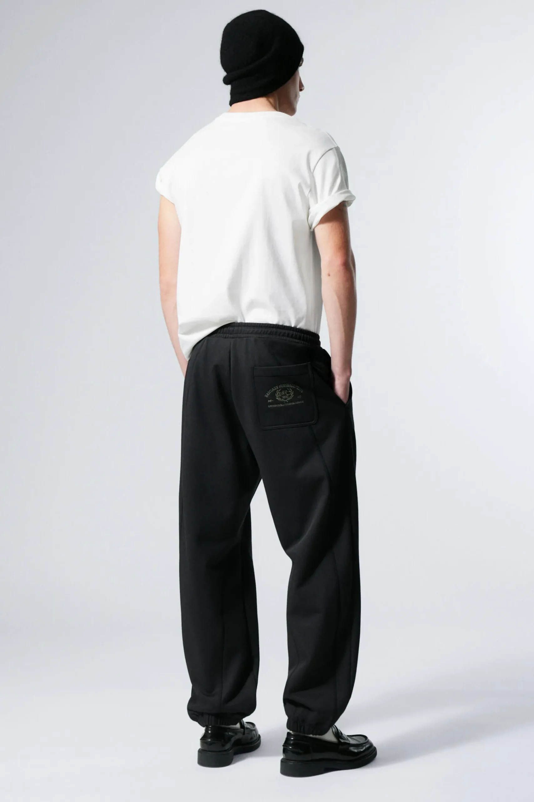 Weekday WARM UP STRAIGHT FIT SWEATPANTS black New