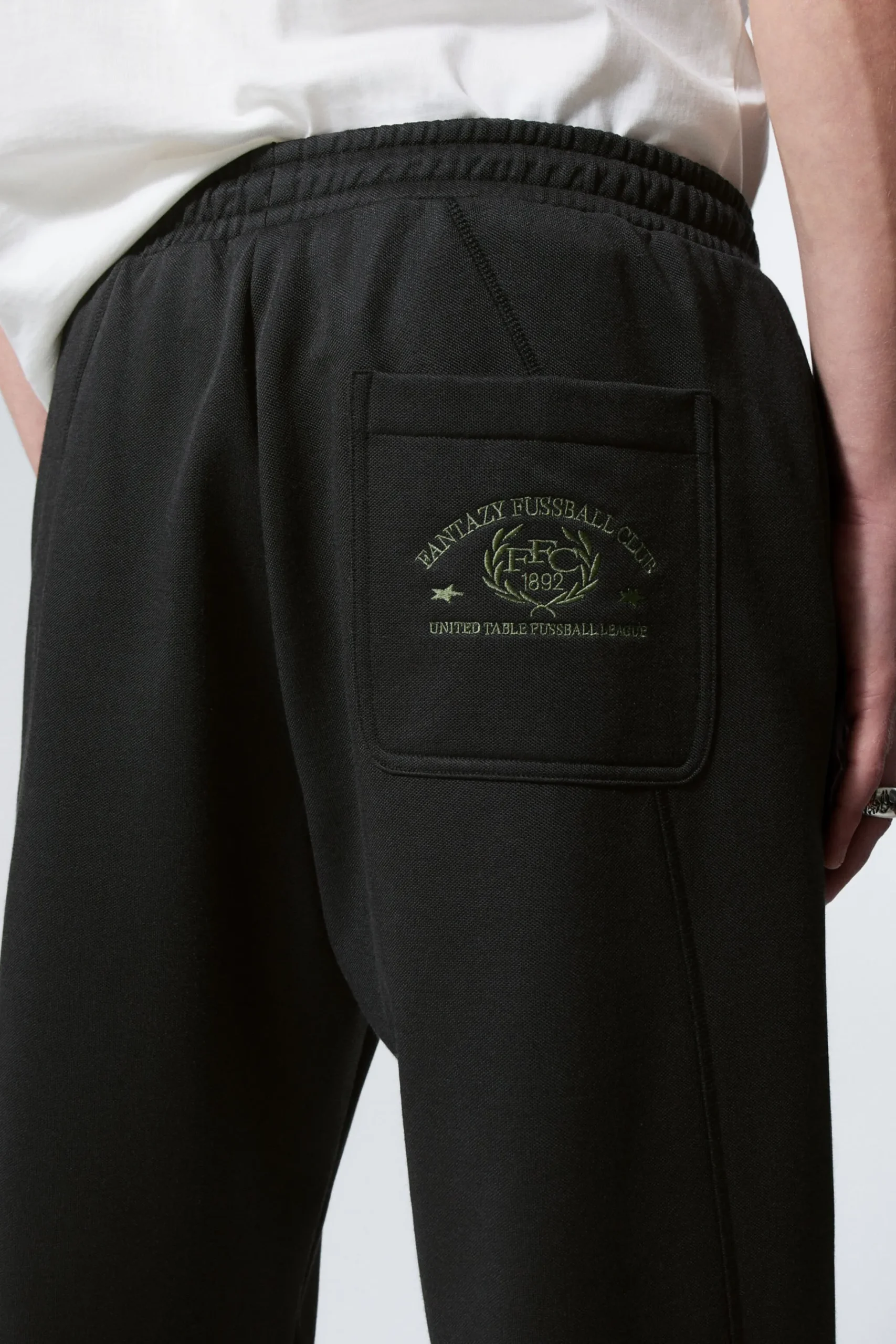 Weekday WARM UP STRAIGHT FIT SWEATPANTS black New