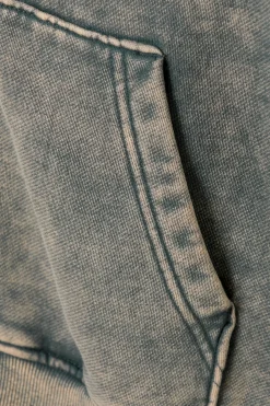 Weekday WASHED LOOSE FIT ZIP HOODIE washed turquoise Online