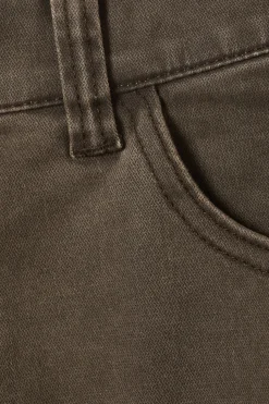 Weekday WASHED WIDE COTTON TROUSERS dark brown Best