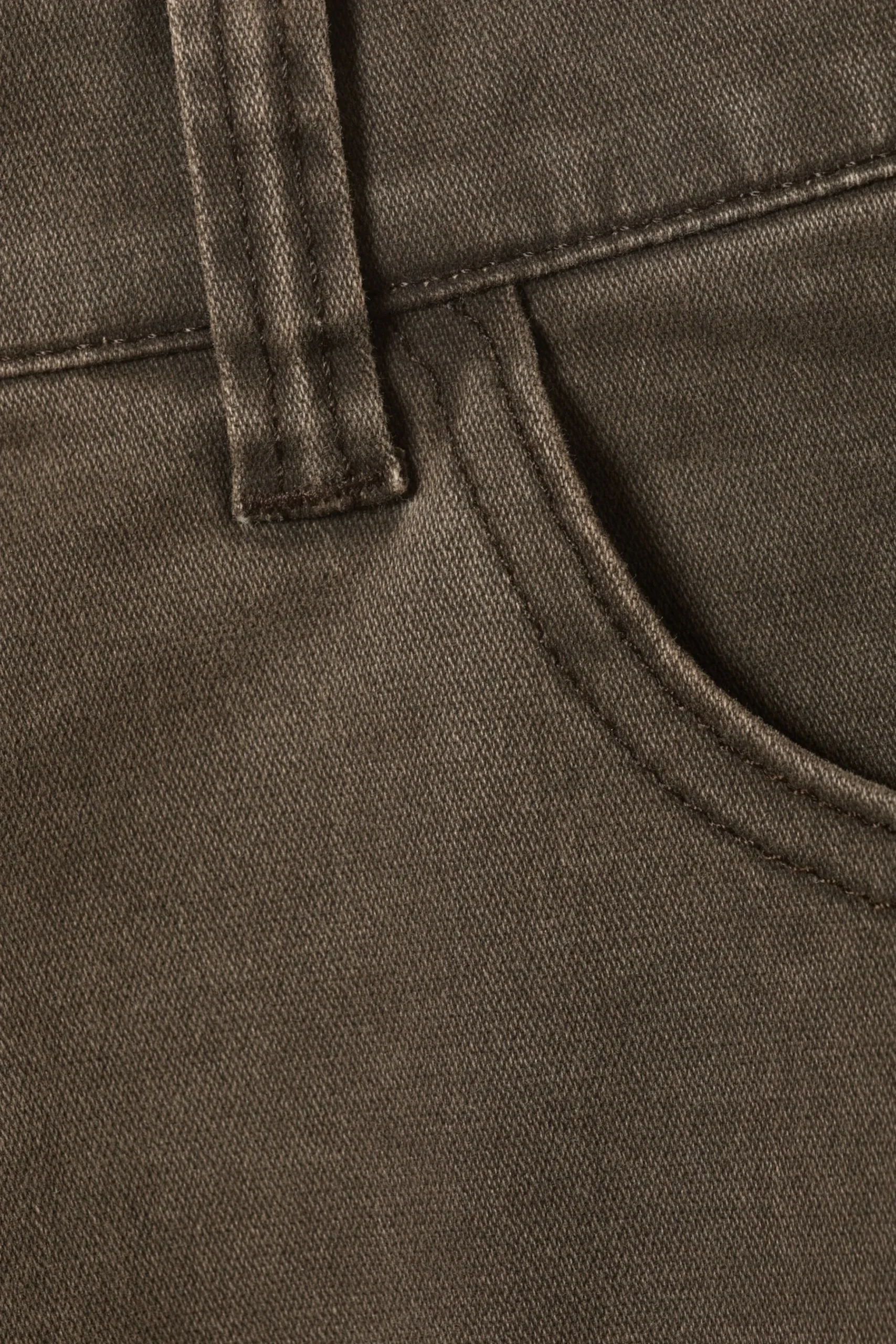 Weekday WASHED WIDE COTTON TROUSERS dark brown Best