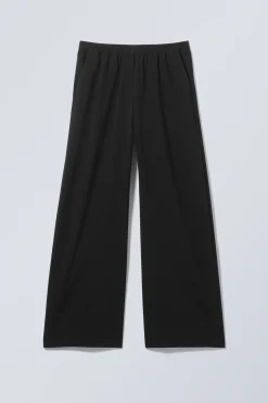 Weekday WIDE PULL ON SUITING TROUSERS black Cheap