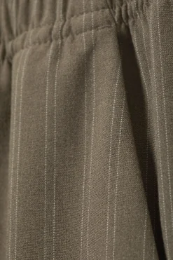 Weekday WIDE PULL ON SUITING TROUSERS dark mole stripe Cheap