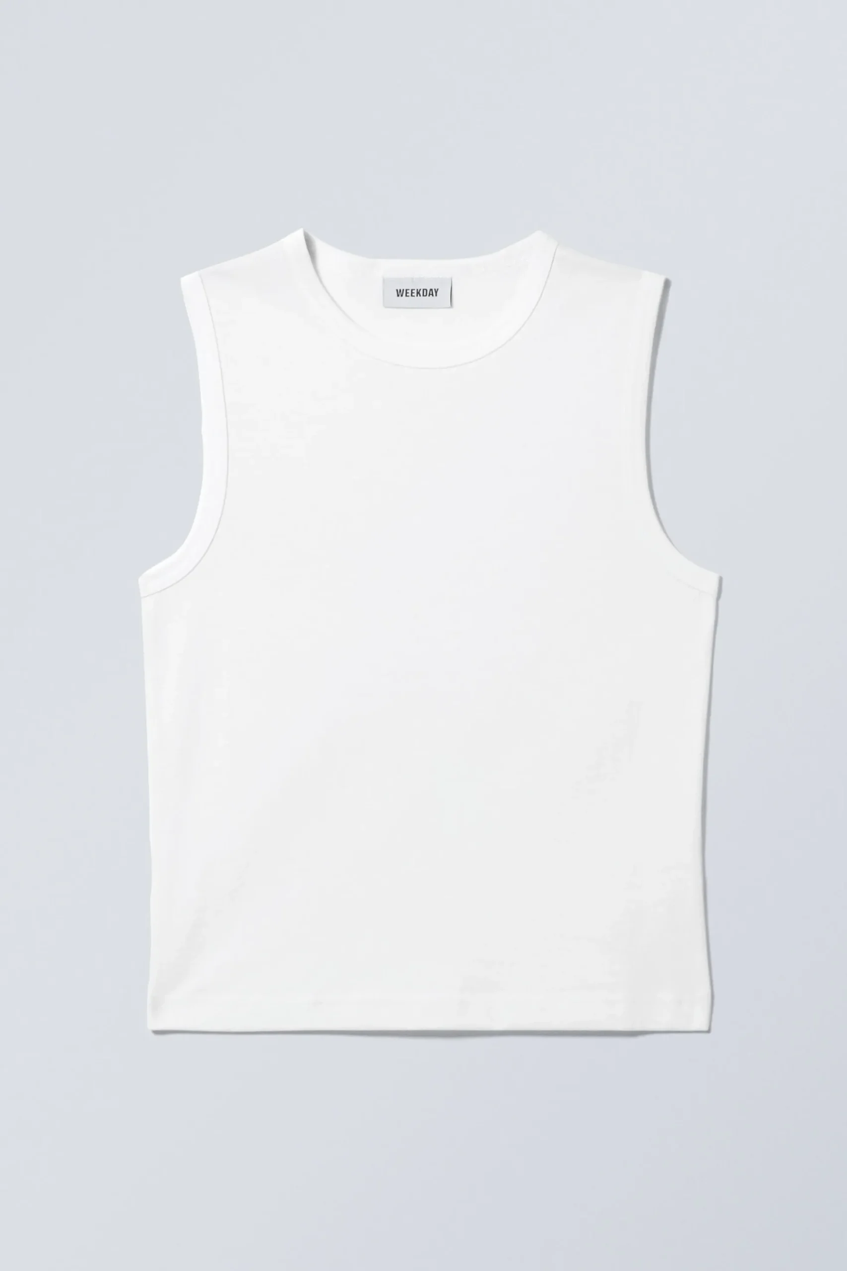 Weekday WIDE SHOULDER FITTED TANK TOP white Outlet