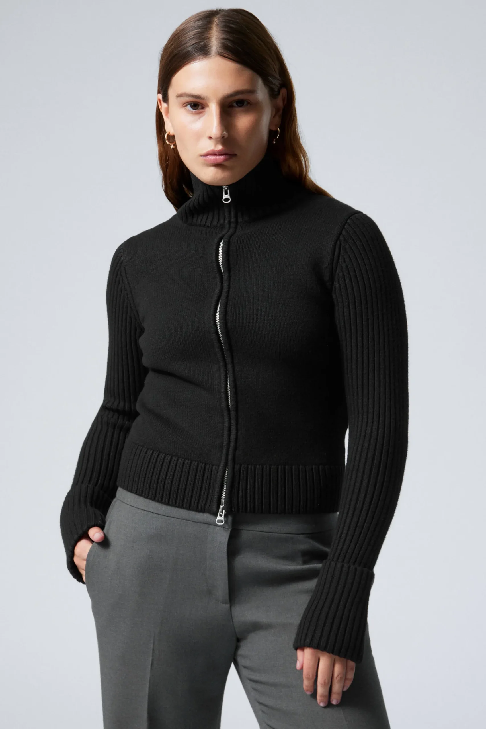 Weekday WINONA ZIP CARDIGAN black Online