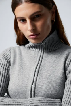Weekday WINONA ZIP CARDIGAN grey melange Online