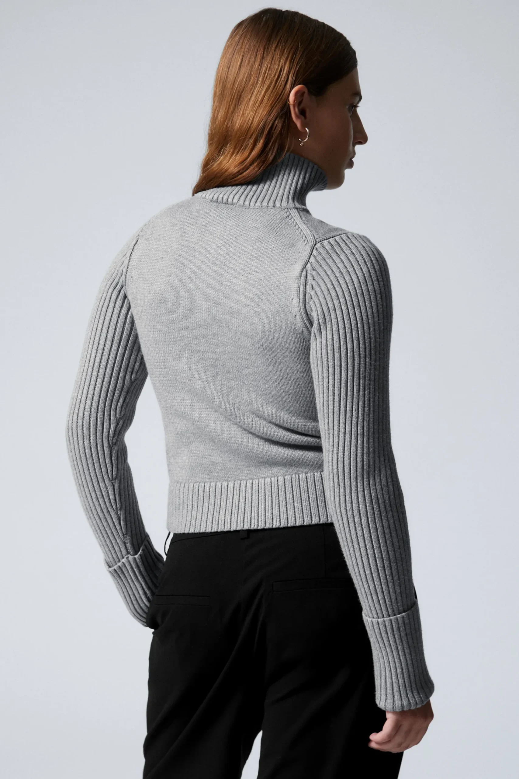 Weekday WINONA ZIP CARDIGAN grey melange Online