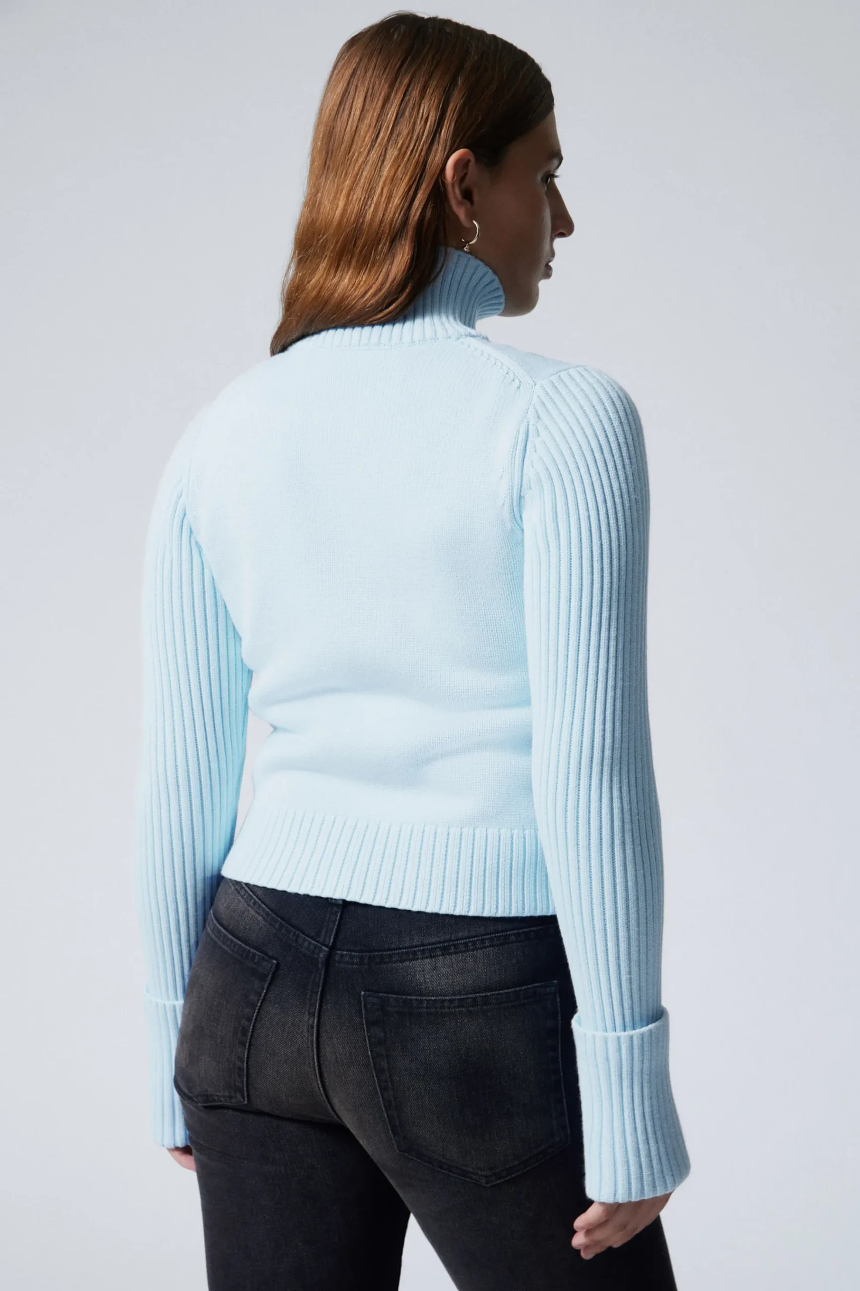 Weekday WINONA ZIP CARDIGAN light blue Online