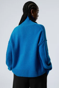 Weekday WOOL TURTLENECK SWEATER bright blue Discount