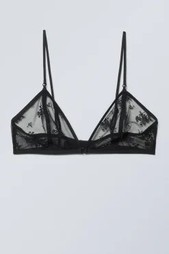 Weekday ZELDA LACE BRALETTE black Best Sale
